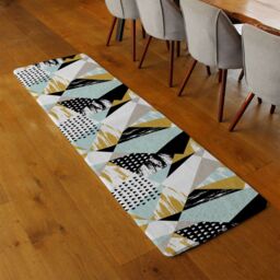 Benjamin Tate Design Geometric Shapes & Brush Strokes Runner Rug in Natural - Size: 67 cm x 230 cm - thumbnail 2