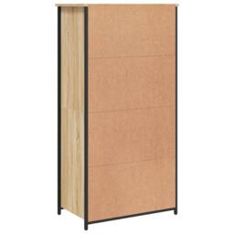 Berkfield Home Highboard Sonoma Oak 62x36x121.5 cm Engineered Wood in Light Brown - thumbnail 7