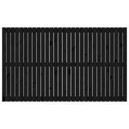 Berkfield Home Wall Headboard Black 185x3x110 cm Solid Wood Pine - Size: 185 x 3 x 110 cm - thumbnail 4