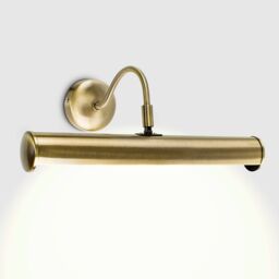 ValueLights Gemini Pair of Antique Brass Indoor Wall Picture Lights in Gold - thumbnail 3