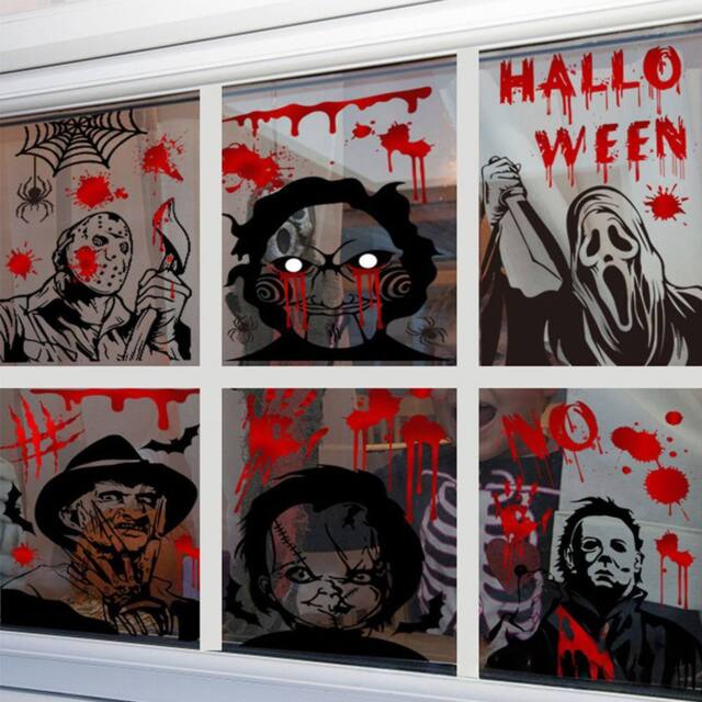 Lovii Halloween Static Cling Window Stickers Reusable - image 1