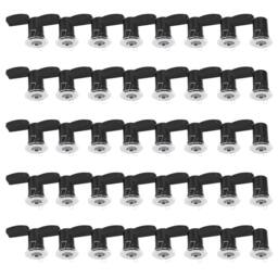 First Choice Lighting Set of 40 - Chrome IP65 Bathroom Recessed Fire Rated Downlights in Silver - thumbnail 1