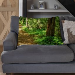 Benjamin Tate Design Woodland path Designer Blanket in Natural - Size: 120 cm x 150 cm - thumbnail 2