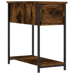 Berkfield Home Bedside Cabinets 2 pcs Smoked Oak 30x60x60 cm Engineered Wood in Brown - Size: 30 x 60 x 60 cm - thumbnail 5
