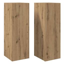 Berkfield Home TV Cabinets 2 pcs Artisan Oak 30.5x30x90 cm Engineered Wood in Brown - thumbnail 3