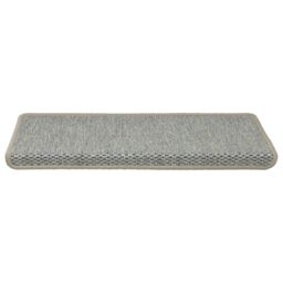 Berkfield Home Stair Mats Self-adhesive Sisal-Look 15 pcs 65x21x4 cm Grey - Size: Medium - thumbnail 4