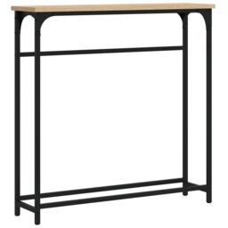 Berkfield Home Console Table Sonoma Oak 75x19.5x75 cm Engineered Wood in Brown - thumbnail 2