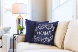 New Edge Blinds Simply Home Cushion Cover in Blue - Size: 43 cm x 43 cm - thumbnail 2