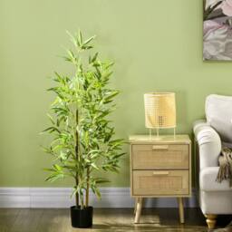 STILVORA Artificial Bamboo Tree 120 cm with Pot in Green - thumbnail 9