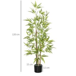 STILVORA Artificial Bamboo Tree 120 cm with Pot in Green - thumbnail 4