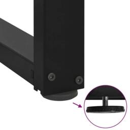 Berkfield Home Modern Dining Table Legs T-Shaped¬†2 pcs Black 60x35x(72-73) cm Steel - thumbnail 9