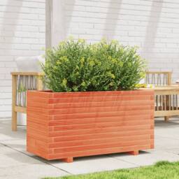 Berkfield Home Garden Planter Wax Brown 90x40x49.5 cm Solid Wood Pine - thumbnail 3