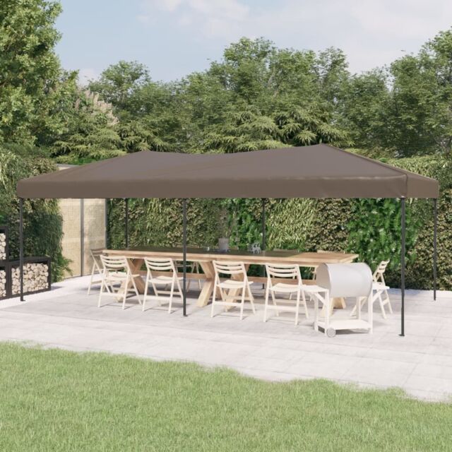 Berkfield Home Folding Party Tent Taupe 3x6 m in Beige - image 1