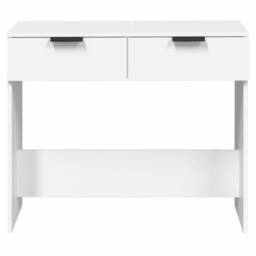 Berkfield Home Decorative Console Table White 90x36x75 cm Engineered Wood - Size: 90 x 36 x 75 cm - thumbnail 6