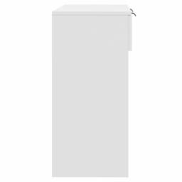 Berkfield Home Decorative Console Table White 90x36x75 cm Engineered Wood - Size: 90 x 36 x 75 cm - thumbnail 7