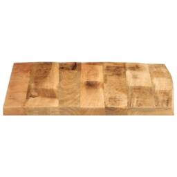Berkfield Home Table Top 40x40x2.5 cm Live Edge Solid Wood Rough Mango in Brown - thumbnail 4