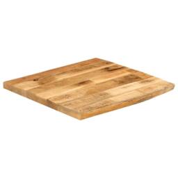 Berkfield Home Table Top 40x40x2.5 cm Live Edge Solid Wood Rough Mango in Brown - thumbnail 1