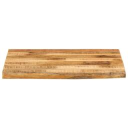 Berkfield Home Table Top 40x40x2.5 cm Live Edge Solid Wood Rough Mango in Brown - thumbnail 3