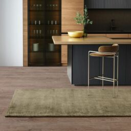 The Rug Shop UK Green Handmade Modern Plain Viscose Easy To Clean Area Rug - Size: 200 cm x 290 cm - thumbnail 2