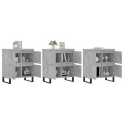 Berkfield Home Sideboards 3 pcs Concrete Grey Engineered Wood
