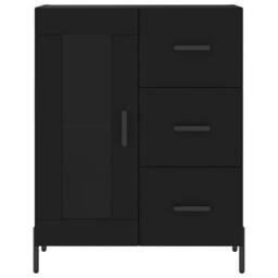 Berkfield Home Highboard Black 69.5x34x180 cm Engineered Wood - thumbnail 8