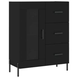 Berkfield Home Highboard Black 69.5x34x180 cm Engineered Wood - thumbnail 7