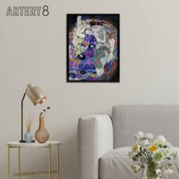 "Artery8 The Virgin Maiden Colourful Painting Framed Canvas Wall Art Print Klimt - Size: W12"" x H16""" - thumbnail 3