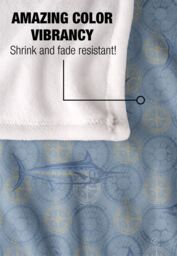 JQ Licensing Jl-Jp-Jq Billfish Fishing Compass Pattern Silky Touch Super Soft Throw Blanket 152 X 127 cm in White - thumbnail 4
