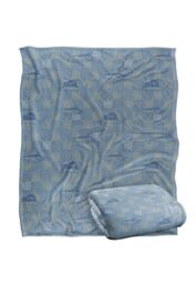 JQ Licensing Jl-Jp-Jq Billfish Fishing Compass Pattern Silky Touch Super Soft Throw Blanket 152 X 127 cm in White - thumbnail 2