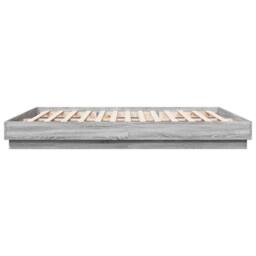 Berkfield Home Durable Bed Frame with LED without Mattress Grey Sonoma 180x200 c - Size: Super King - thumbnail 7
