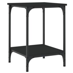 Berkfield Home Coffee Table Black 40x40x55 cm Engineered Wood - Size: 40 x 40 x 55 cm - thumbnail 5
