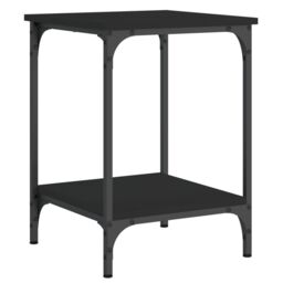 Berkfield Home Coffee Table Black 40x40x55 cm Engineered Wood - Size: 40 x 40 x 55 cm - thumbnail 2