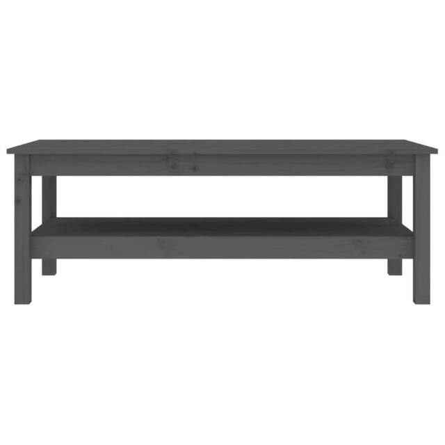 Berkfield Home Beautiful Coffee Table Grey 110x50x40 cm Solid Wood Pine - Size: 110 x 50 x 40 cm - image 1