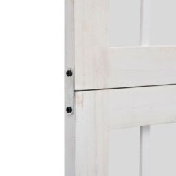 Berkfield Home Room Divider 5 Panels White Solid Wood Paulownia - thumbnail 6