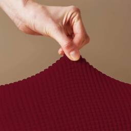Coopers of Stortford Stretch Sofa Cover, 3 Seater, Fits 180-210cm in Wine - thumbnail 2