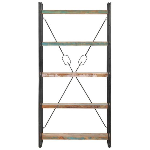 Berkfield Home 5-Tier Bookcase 90x30x180 cm Solid Reclaimed Wood in Brown - Size: 90 x 30 x 180 cm - image 1