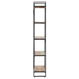 Berkfield Home 5-Tier Bookcase 90x30x180 cm Solid Reclaimed Wood in Brown - Size: 90 x 30 x 180 cm - thumbnail 3