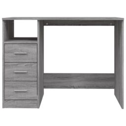Berkfield Home Desk with Drawers Grey Sonoma 102x50x76 cm Engineered Wood - Size: 102 x 50 x 76 cm - thumbnail 6