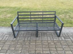 Fimous Aluminium 9 Seater Outdoor Garden Furniture Set Lounge Sofa Oblong Coffee Table Sets with Cushions Dark Grey - thumbnail 5