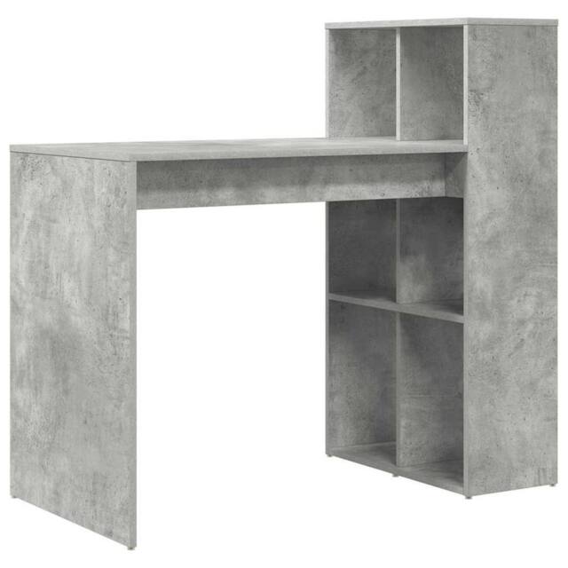 Berkfield Home Writing Desk Concrete Grey Engineered wood with a concrete finish - image 1