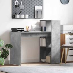 Berkfield Home Writing Desk Concrete Grey Engineered wood with a concrete finish - thumbnail 2