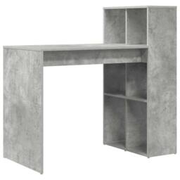 Berkfield Home Writing Desk Concrete Grey Engineered wood with a concrete finish - thumbnail 1