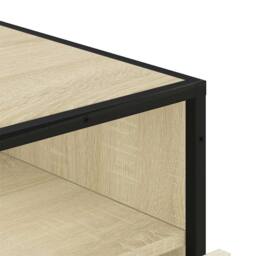Berkfield Home Elegant Drawer Cabinet Sonoma Oak 70x41x70 cm Engineered Wood in Natural - Size: 70 x 41 x 70 cm - thumbnail 8