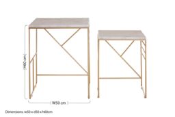 Orsina Stunning Design Set Of 2 Square Side Tables, Elegant Side Tables For Livingroom, Functional Bedside Table in White - thumbnail 5