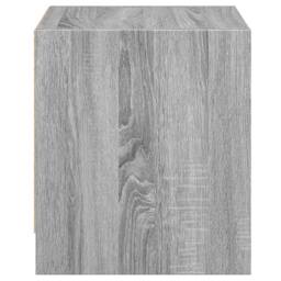 Berkfield Home Elegant Bedside Cabinet with Glass Door Grey Sonoma 35x37x42 cm - Size: 35 x 37 x 42 cm - thumbnail 7