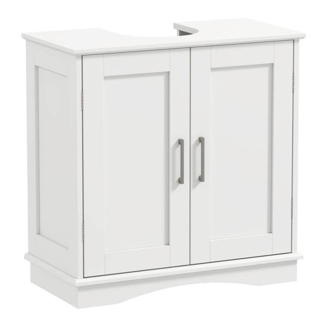 Gymax 60 cm Pedestal Sink Bathroom Vanity Cabinet Under Sink Cabinet White - image 1