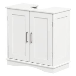Gymax 60 cm Pedestal Sink Bathroom Vanity Cabinet Under Sink Cabinet White - thumbnail 8