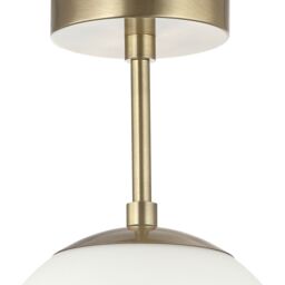 Happy Homewares Traditional Glass Globe IP44 Bathroom Ceiling Light Fixture in Metallic Gold - thumbnail 3