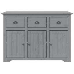 "Berkfield Home Highborad ""BODO"" Grey 115.5x43x200.5 cm Solid Wood Pine" - thumbnail 8