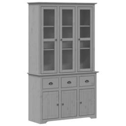 "Berkfield Home Highborad ""BODO"" Grey 115.5x43x200.5 cm Solid Wood Pine" - thumbnail 3